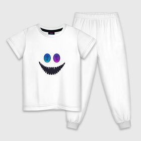 Детская пижама хлопок с принтом Hypnomonster , 100% хлопок |  брюки и футболка прямого кроя, без карманов, на брюках мягкая резинка на поясе и по низу штанин
 | monster | гипноз | глаза | зубы | клыки | лицо | монстр | пасть | чудовище
