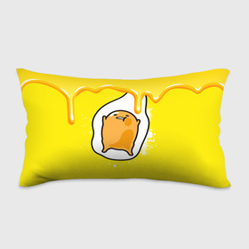 Подушка 3D антистресс с принтом Gudetama , наволочка — 100% полиэстер, наполнитель — вспененный полистирол | состоит из подушки и наволочки на молнии | gudetama | анимешное яйцо | гудетама | желток | стекающее яйцо | яичница