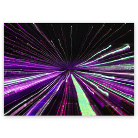 Поздравительная открытка с принтом Rollo , 100% бумага | плотность бумаги 280 г/м2, матовая, на обратной стороне линовка и место для марки
 | abstraction | blur | immersion | light | lines | long exposure | purple | абстракция | длинная выдержка | линии | погружение | размытость | свет | фиолетовый