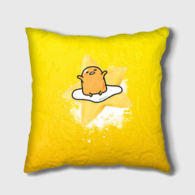 Подушка 3D с принтом Gudetama , наволочка – 100% полиэстер, наполнитель – холлофайбер (легкий наполнитель, не вызывает аллергию). | состоит из подушки и наволочки. Наволочка на молнии, легко снимается для стирки | gudetama | анимешное яйцо | гудетама | желток | стекающее яйцо | яичница