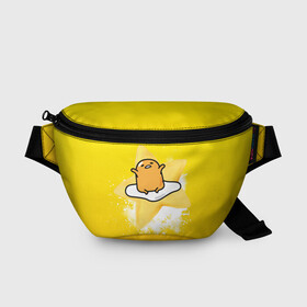 Поясная сумка 3D с принтом Gudetama , 100% полиэстер | плотная ткань, ремень с регулируемой длиной, внутри несколько карманов для мелочей, основное отделение и карман с обратной стороны сумки застегиваются на молнию | gudetama | анимешное яйцо | гудетама | желток | стекающее яйцо | яичница