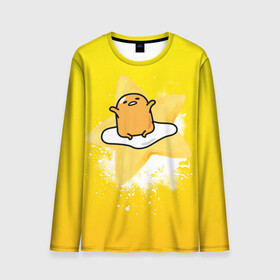 Мужской лонгслив 3D с принтом Gudetama , 100% полиэстер | длинные рукава, круглый вырез горловины, полуприлегающий силуэт | gudetama | анимешное яйцо | гудетама | желток | стекающее яйцо | яичница