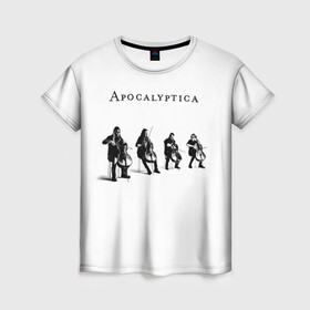 Женская футболка 3D с принтом Apocalyptica , 100% полиэфир ( синтетическое хлопкоподобное полотно) | прямой крой, круглый вырез горловины, длина до линии бедер | apocalyptica | eicca toppinen | finland | heavy | helsenki | metall | metallica | mikko sirn | paavo ltjnen | perttu kivilaakso | rock | апоклиптика | виолончель | рок | симфонический рок | финляндия | эйкка топпинен