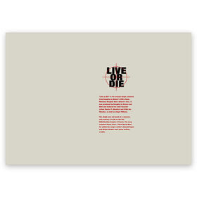 Поздравительная открытка с принтом Live or die. , 100% бумага | плотность бумаги 280 г/м2, матовая, на обратной стороне линовка и место для марки
 | live or die | живи или умри | жить или умереть | минимализм | мотивирующие надписи | популярные иллюстрации