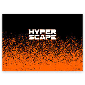 Поздравительная открытка с принтом Hyper Scape. , 100% бумага | плотность бумаги 280 г/м2, матовая, на обратной стороне линовка и место для марки
 | Тематика изображения на принте: esport | games | hyper scape | twitch | игроки | игролюбители | игроманы | игры | киберспорт | королевская битва | корона | твич | хупер скайп | хупер скайпе