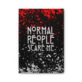 Обложка для автодокументов с принтом Normal People Scare Me. , натуральная кожа |  размер 19,9*13 см; внутри 4 больших “конверта” для документов и один маленький отдел — туда идеально встанут права | american horror story | games | normal people scare me | аутизм | документальный фильм об аутизме | игры | кино | люди | нормал пипл скар ми | очень странные дела | фильмы