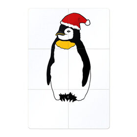 Магнитный плакат 2Х3 с принтом Новогодний Пингвин , Полимерный материал с магнитным слоем | 6 деталей размером 9*9 см | bird | christmas | ice | new year | winter | арктика | дед мороз | дикий | животные | звери | зима | зимний | колпак | крылья | милый | мультяшный | новый год | пингвины | подарок | праздник | птенец | птица | птичка