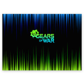Поздравительная открытка с принтом GEARS OF WAR , 100% бумага | плотность бумаги 280 г/м2, матовая, на обратной стороне линовка и место для марки
 | Тематика изображения на принте: gears | gears 5 | gears of war | gears of war 5 | шестерёнки