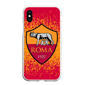 Чехол для iPhone XS Max матовый с принтом ROMA. , Силикон | Область печати: задняя сторона чехла, без боковых панелей | fc | football | football club | roma | sport | альба аудаче | итальянский футбольный клуб | рим | рома | спорт | уефа | униформа | фирменные цвета | фк | фк роман | фортитудо про рома | футбол | футбольный клуб