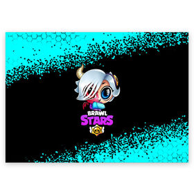 Поздравительная открытка с принтом BRAWL STARS COLETTE / КОЛЕТТ , 100% бумага | плотность бумаги 280 г/м2, матовая, на обратной стороне линовка и место для марки
 | brawl | colete | colette | collete | logo | stars | бравл | бравла | браво | игра | игры | колетт | колетта | коллет | коллета | лого | логотип | символ | старс | старса