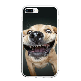 Чехол для iPhone 7Plus/8 Plus матовый с принтом Улыбающаяся Собака , Силикон | Область печати: задняя сторона чехла, без боковых панелей | Тематика изображения на принте: dog | зубы | лапы | мем | пес | прикол | слюни | смешные животные | собака | собачка | улыбающаяся собака | улыбка | щенок | юмор | язык