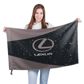 Флаг 3D с принтом LEXUS / ЛЕКСУС , 100% полиэстер | плотность ткани — 95 г/м2, размер — 67 х 109 см. Принт наносится с одной стороны | auto | lexus | logo | moto | symbol | авто | автомобиль | гонки | лексус | лого | логотип | логотипы | марка | машина | мото | символ | символы