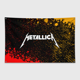 Флаг-баннер с принтом METALLICA МЕТАЛЛИКА , 100% полиэстер | размер 67 х 109 см, плотность ткани — 95 г/м2; по краям флага есть четыре люверса для крепления | hetfield | james | logo | metal | metalica | metallica | music | rock | star | джеймс | звезда | знак | ларс | лого | логотип | логотипы | метал | металика | металлика | музыка | рок | символ | символы | ульрих | хэтфилд