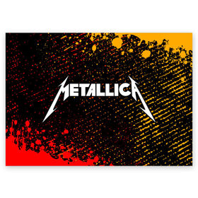 Поздравительная открытка с принтом METALLICA / МЕТАЛЛИКА , 100% бумага | плотность бумаги 280 г/м2, матовая, на обратной стороне линовка и место для марки
 | Тематика изображения на принте: hetfield | james | logo | metal | metalica | metallica | music | rock | star | джеймс | звезда | знак | ларс | лого | логотип | логотипы | метал | металика | металлика | музыка | рок | символ | символы | ульрих | хэтфилд