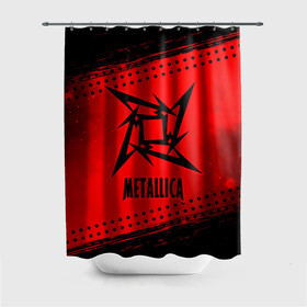 Штора 3D для ванной с принтом METALLICA / МЕТАЛЛИКА , 100% полиэстер | плотность материала — 100 г/м2. Стандартный размер — 146 см х 180 см. По верхнему краю — пластиковые люверсы для креплений. В комплекте 10 пластиковых колец | hetfield | james | logo | metal | metalica | metallica | music | rock | star | джеймс | звезда | знак | ларс | лого | логотип | логотипы | метал | металика | металлика | музыка | рок | символ | символы | ульрих | хэтфилд