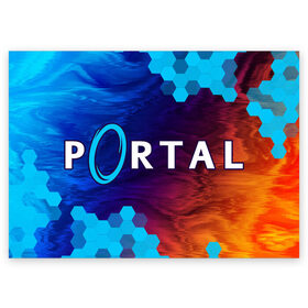 Поздравительная открытка с принтом PORTAL / ПОРТАЛ , 100% бумага | плотность бумаги 280 г/м2, матовая, на обратной стороне линовка и место для марки
 | 