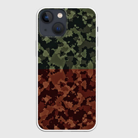 Чехол для iPhone 13 mini с принтом Двойной камуфляж ,  |  | военное | двойной камуфляж | камуфляж | милитари | текстура