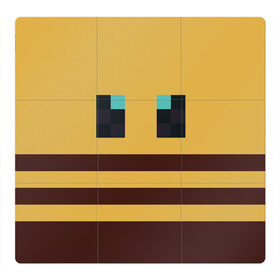Магнитный плакат 3Х3 с принтом Minecraft Bee , Полимерный материал с магнитным слоем | 9 деталей размером 9*9 см | bee | minecraft | майнкрафт | пчела | пчёлка | пчелобав