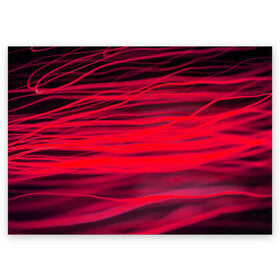 Поздравительная открытка с принтом Reding , 100% бумага | плотность бумаги 280 г/м2, матовая, на обратной стороне линовка и место для марки
 | abstraction | blur | light | lines | red | абстракция | красный | линии | размытость | свет