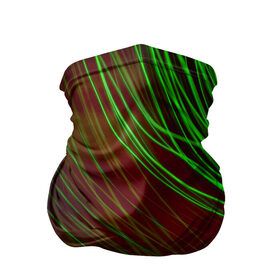 Бандана-труба 3D с принтом Qleen , 100% полиэстер, ткань с особыми свойствами — Activecool | плотность 150‒180 г/м2; хорошо тянется, но сохраняет форму | abstraction | blur | green | light | lines | абстракция | зелёный | линии | размытость | свет