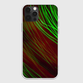 Чехол для iPhone 12 Pro Max с принтом Qleen , Силикон |  | abstraction | blur | green | light | lines | абстракция | зелёный | линии | размытость | свет