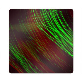 Магнит виниловый Квадрат с принтом Qleen , полимерный материал с магнитным слоем | размер 9*9 см, закругленные углы | abstraction | blur | green | light | lines | абстракция | зелёный | линии | размытость | свет