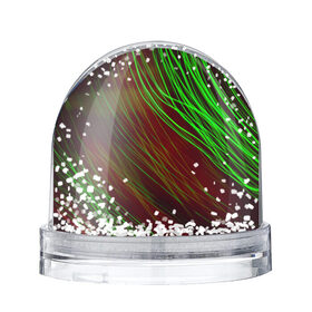 Снежный шар с принтом Qleen , Пластик | Изображение внутри шара печатается на глянцевой фотобумаге с двух сторон | abstraction | blur | green | light | lines | абстракция | зелёный | линии | размытость | свет
