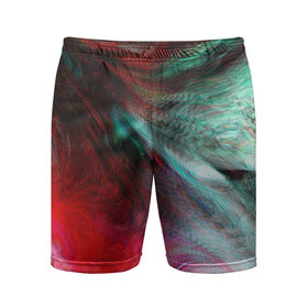 Мужские шорты спортивные с принтом Roflex ,  |  | Тематика изображения на принте: abstraction | colorful | light | lines | patterns | red | spots | абстракция | красный | линии | пятна | разноцветный | свет | узоры