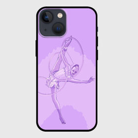 Чехол для iPhone 13 mini с принтом Гимнастика ,  |  | Тематика изображения на принте: gymnastics | rhythmic gymnastics | гимнастика | спорт | художественная гимнастика