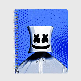 Тетрадь с принтом MARSHMELLO , 100% бумага | 48 листов, плотность листов — 60 г/м2, плотность картонной обложки — 250 г/м2. Листы скреплены сбоку удобной пружинной спиралью. Уголки страниц и обложки скругленные. Цвет линий — светло-серый
 | fortnite | marshmallo | marshmallow | marshmello | marshmellow | маршмелло | маршмеллоу | розы | фортнайт