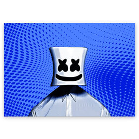 Поздравительная открытка с принтом MARSHMELLO , 100% бумага | плотность бумаги 280 г/м2, матовая, на обратной стороне линовка и место для марки
 | fortnite | marshmallo | marshmallow | marshmello | marshmellow | маршмелло | маршмеллоу | розы | фортнайт