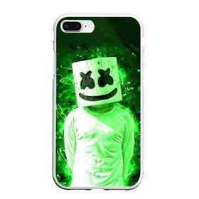 Чехол для iPhone 7Plus/8 Plus матовый с принтом MARSHMELLO , Силикон | Область печати: задняя сторона чехла, без боковых панелей | Тематика изображения на принте: fortnite | marshmallo | marshmallow | marshmello | marshmellow | маршмелло | маршмеллоу | розы | фортнайт