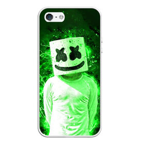 Чехол для iPhone 5/5S матовый с принтом MARSHMELLO , Силикон | Область печати: задняя сторона чехла, без боковых панелей | Тематика изображения на принте: fortnite | marshmallo | marshmallow | marshmello | marshmellow | маршмелло | маршмеллоу | розы | фортнайт