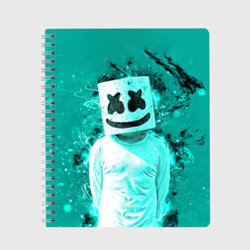 Тетрадь с принтом MARSHMELLO , 100% бумага | 48 листов, плотность листов — 60 г/м2, плотность картонной обложки — 250 г/м2. Листы скреплены сбоку удобной пружинной спиралью. Уголки страниц и обложки скругленные. Цвет линий — светло-серый
 | fortnite | marshmallo | marshmallow | marshmello | marshmellow | маршмелло | маршмеллоу | розы | фортнайт