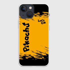 Чехол для iPhone 13 mini с принтом Pikachu blackyellow ,  |  | battle | drawing | entei | lugia | metagross | pikachu | pokemon | zapdos | брок | бульбазавр | детектив | монстр | пикачу | покемон | эш