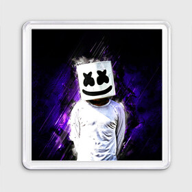 Магнит 55*55 с принтом MARSHMELLO , Пластик | Размер: 65*65 мм; Размер печати: 55*55 мм | fortnite | marshmallo | marshmallow | marshmello | marshmellow | маршмелло | маршмеллоу | розы | фортнайт