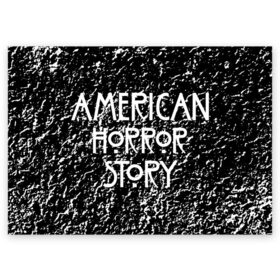 Поздравительная открытка с принтом American Horror Story. , 100% бумага | плотность бумаги 280 г/м2, матовая, на обратной стороне линовка и место для марки
 | american horror story | netflix | американ хоррор стори | американская история ужасов | драма | загадочные события | кино | мини сериал | нетфликс | очень странные дела | сериалы | триллер | ужасы | фантастика