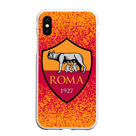 Чехол для iPhone XS Max матовый с принтом ROMA , Силикон | Область печати: задняя сторона чехла, без боковых панелей | fc | football | football club | roma | sport | альба аудаче | итальянский футбольный клуб | рим | рома | спорт | уефа | униформа | фирменные цвета | фк | фк роман | фортитудо про рома | футбол | футбольный клуб