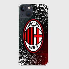 Чехол для iPhone 13 с принтом AC MILAN   МИЛАН ,  |  | ac | ac milan | acm | football | logo | milan | sport | клуб | лого | логотип | логотипы | милан | символ | символы | спорт | форма | футбол | футбольная | футбольный