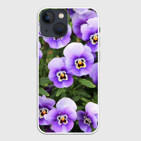 Чехол для iPhone 13 mini с принтом Анютины глазки ,  |  | flowers | анютины глазки | природа | природный | растение | растения | цветок | цветочек | цветочки | цветы