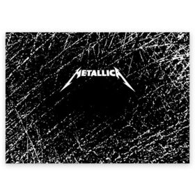 Поздравительная открытка с принтом Metallica. , 100% бумага | плотность бумаги 280 г/м2, матовая, на обратной стороне линовка и место для марки
 | metallica | music | rock | американская рок группа | метал группа | металлика | музыка | рок | рок группа | трэш метал | хеви метал