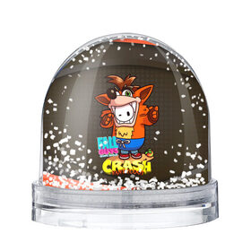 Снежный шар с принтом Fall Guys CRASH , Пластик | Изображение внутри шара печатается на глянцевой фотобумаге с двух сторон | 