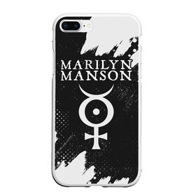 Чехол для iPhone 7Plus/8 Plus матовый с принтом MARILYN MANSON М МЭНСОН , Силикон | Область печати: задняя сторона чехла, без боковых панелей | logo | manson | marilyn | music | rock | группа | лого | логотип | логотипы | менсон | мерилин | мерлин | музыка | мэнсон | мэрилин | рок | символ