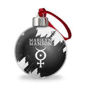 Ёлочный шар с принтом MARILYN MANSON / М. МЭНСОН , Пластик | Диаметр: 77 мм | logo | manson | marilyn | music | rock | группа | лого | логотип | логотипы | менсон | мерилин | мерлин | музыка | мэнсон | мэрилин | рок | символ