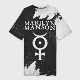 Платье-футболка 3D с принтом MARILYN MANSON   М. МЭНСОН ,  |  | logo | manson | marilyn | music | rock | группа | лого | логотип | логотипы | менсон | мерилин | мерлин | музыка | мэнсон | мэрилин | рок | символ