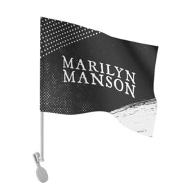 Флаг для автомобиля с принтом MARILYN MANSON / М. МЭНСОН , 100% полиэстер | Размер: 30*21 см | logo | manson | marilyn | music | rock | группа | лого | логотип | логотипы | менсон | мерилин | мерлин | музыка | мэнсон | мэрилин | рок | символ
