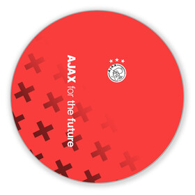 Коврик для мышки круглый с принтом Ajax Amsterdam , резина и полиэстер | круглая форма, изображение наносится на всю лицевую часть | ajax | fc ajax | аякс | фк аякс | футбол