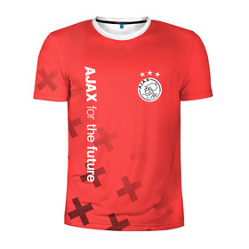 Мужская футболка 3D спортивная с принтом Ajax Amsterdam , 100% полиэстер с улучшенными характеристиками | приталенный силуэт, круглая горловина, широкие плечи, сужается к линии бедра | ajax | fc ajax | аякс | фк аякс | футбол