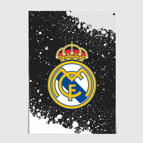 Постер с принтом REAL MADRID / РЕАЛ МАДРИД , 100% бумага
 | бумага, плотность 150 мг. Матовая, но за счет высокого коэффициента гладкости имеет небольшой блеск и дает на свету блики, но в отличии от глянцевой бумаги не покрыта лаком | Тематика изображения на принте: football | logo | madrid | real | realmadrid | sport | клуб | лого | логотип | логотипы | мадрид | реал | реалмадрид | символ | символы | спорт | форма | футбол | футбольная