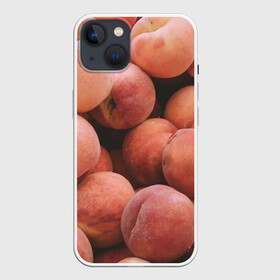 Чехол для iPhone 13 с принтом Персики. ,  |  | abstract | brand | geometry | sport | texture | абстракция | бренд | геометрия | классика | летние | минимализм | модные | нектарин | персики | популярные иллюстрации | прикольные картинки | спорт | стиль | стильные